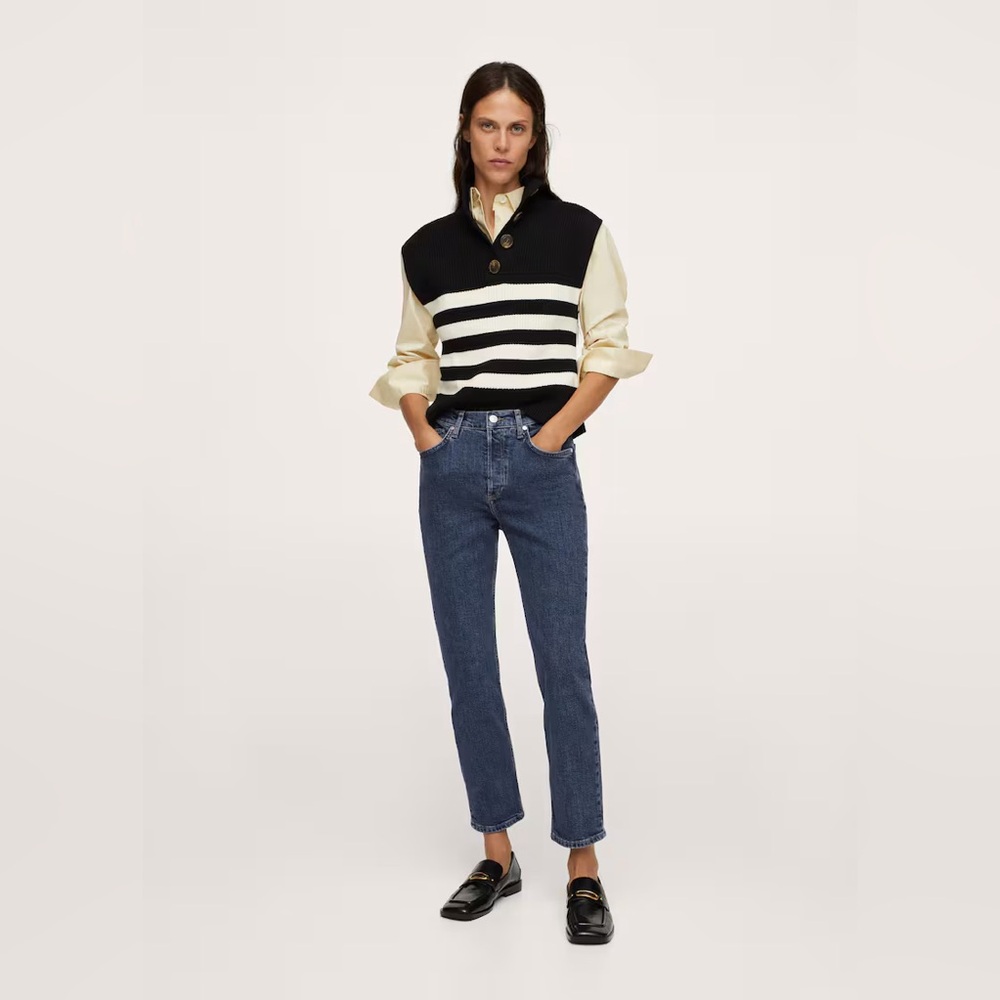 Mango Slim mid-rise cropped jeans